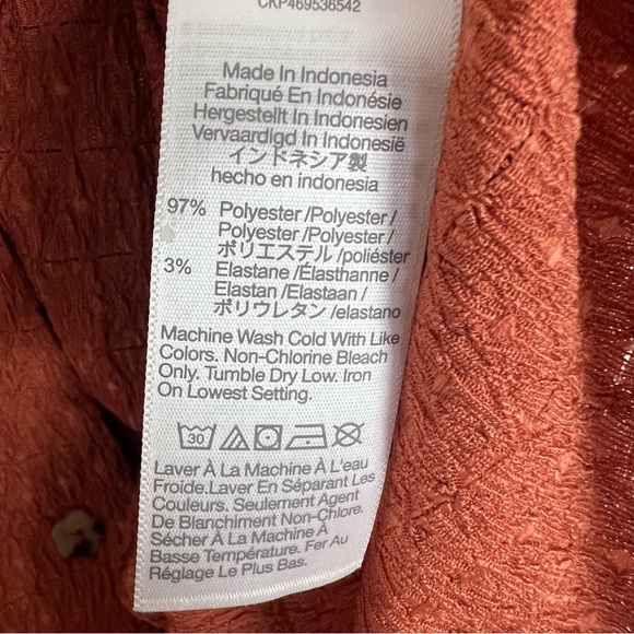 NWT Madewell Crinkle-Knit Button-Front Top - Picture 8 of 10